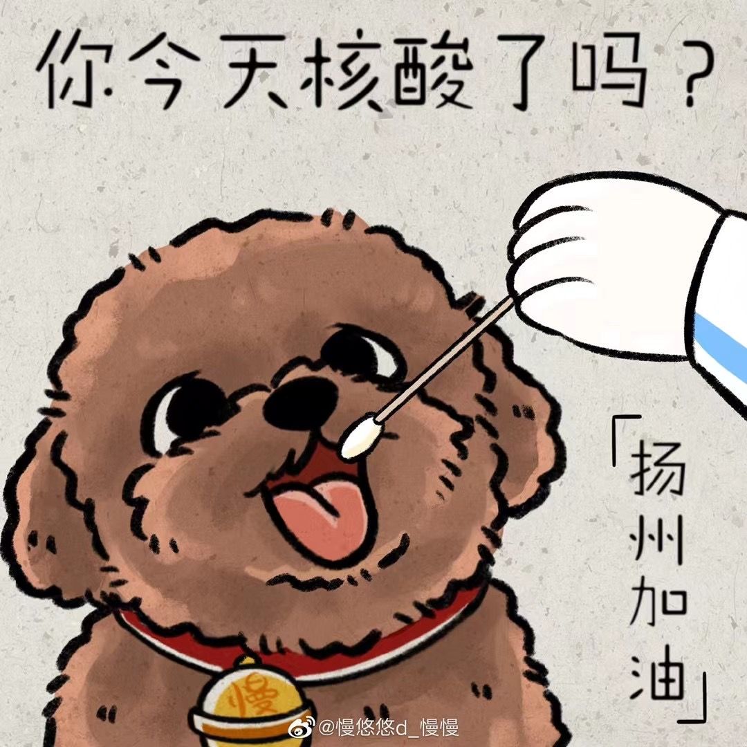 "今天核酸了吗?"扬州姑娘为核酸检测画萌图